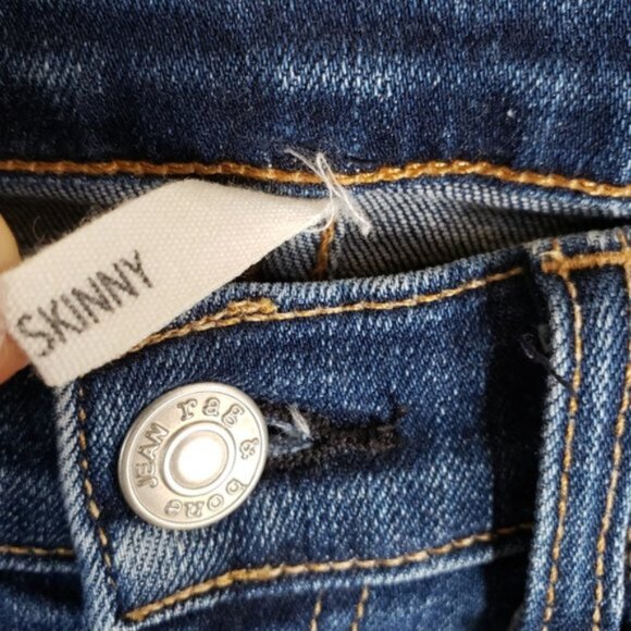 Rag & Bone Distressed Skinny Jeans in Pacifico Whiskering Fading size 27 - Picture 7 of 13